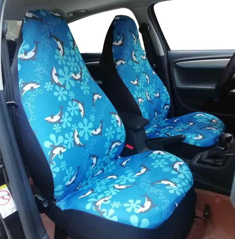カーシートカバー フルカバー 座席クッション オールシーズン デジタルプリント 布製 自動車用 汚れ防止 インテリア 簡単装着