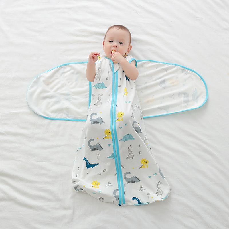 ベビー スリーパー おくるみ 新生児 赤ちゃん 乳児 ベスト型 モロー反射防止 腕固定 安眠 寝冷え防止 綿100% コットン 薄手 軽量 通気性 吸湿速乾 春夏