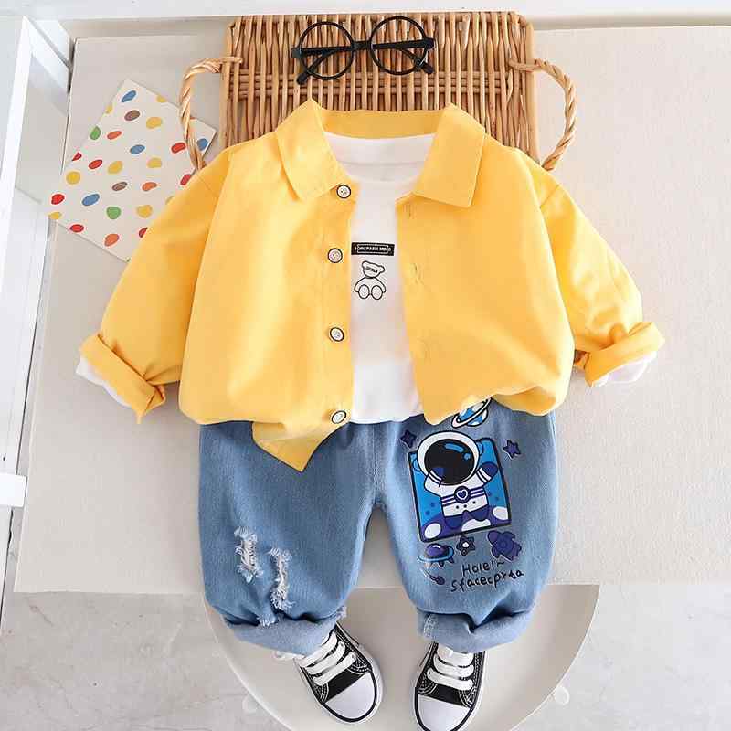 セットアップ 男の子 キッズ ベビー 3歳児 秋冬 スポーツウェア スリーピース 3点セット 長袖 アウター パンツ 長ズボン コットン 綿 キャラクター クマ柄 やわらかい肌触り かわいい 韓国風 カジュアル 普段使い 通園