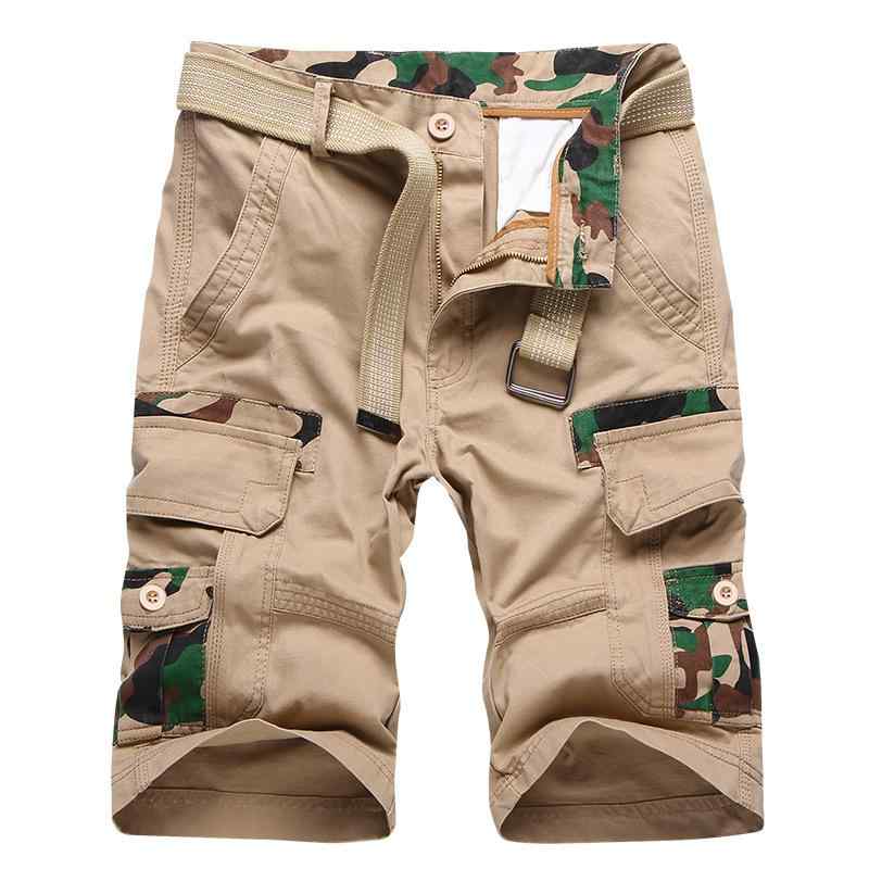 ショートパンツ メンズ 男性用 春夏 迷彩 カモフラージュ カジュアル 普段使い マルチポケット 薄手 綿 コットン ストレート