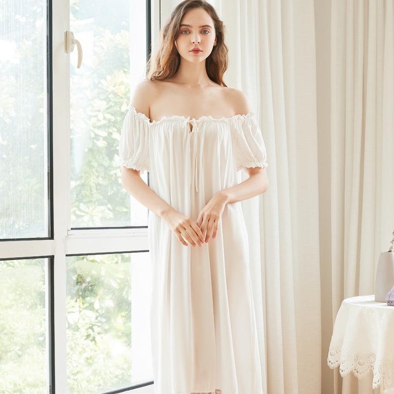 ルームワンピース レディース 半袖 ロング丈 ボートネック ゆったり 大きいサイズ 綿 コットン パジャマ 部屋着 通気性 魅力的 春夏秋
