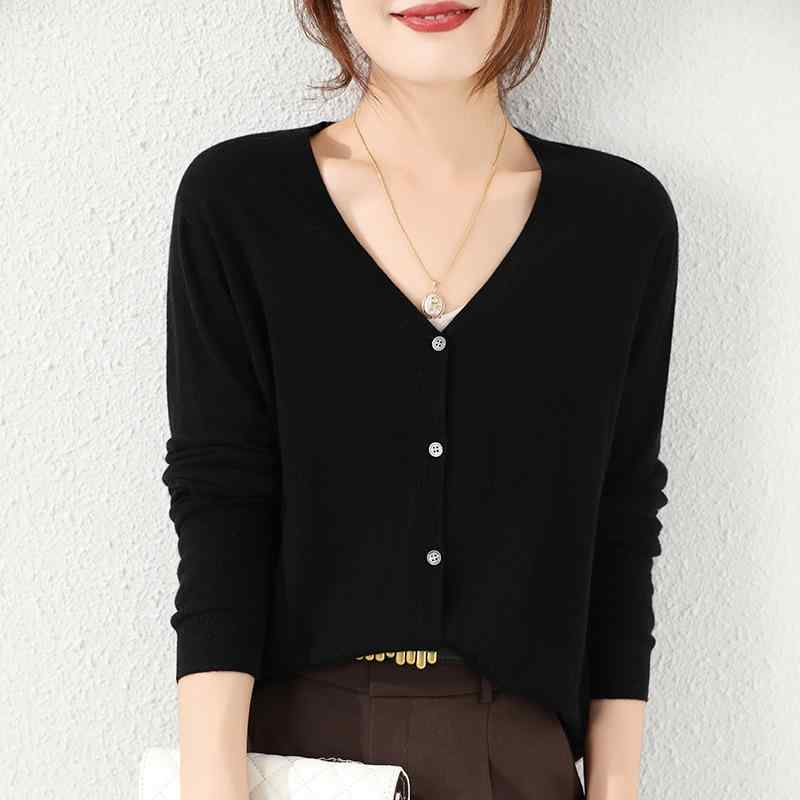 カーディガン レディース 秋冬 カシミヤ Vネック 長袖 ゆったり リラックスフィット 着回し 通勤 オフィス カジュアル 上品 きれいめ イージーケア|花りぼん