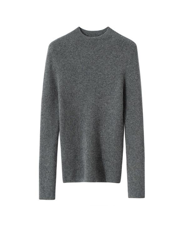 ニット レディース カシミヤ モックネック シームレス 一体型 プルオーバー 長袖 インナー 春秋 無地 やわらか肌触り 上質 保温性 トップス