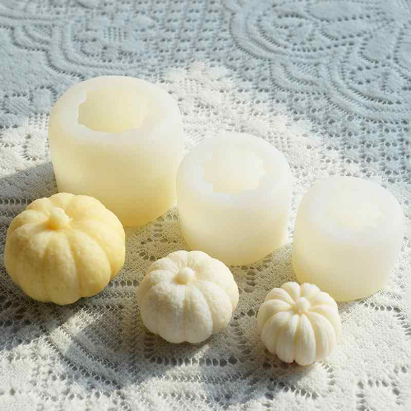 シリコンモールド カボチャ DIY 手作り アロマキャンドル 石膏オブジェ フェイクフルーツ 野菜 フォンダンケーキ 製菓型