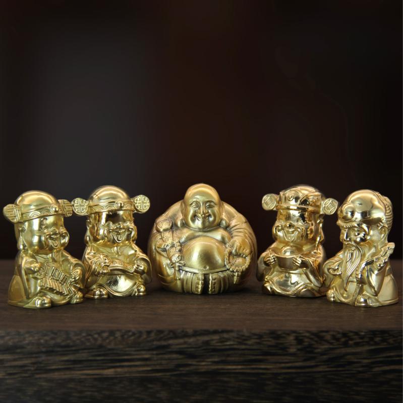飾りつけ 金管楽器製 金管楽器 弥勒菩薩 財天道様 吉祥うさぎ 開運 招福 金運御呼び 財運引き上げる 縁起物 ミニ 小型 パウダーコンパクト 車載 執務室 学習机 リビング 部屋の入り口 室内装飾 仕合わせ 富貴 ラッキーアイテム 和室 洋室