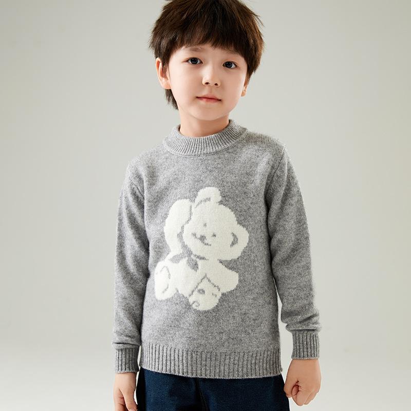 スウェーター キッズ 御坊っちゃん うしろ帯 秋冬 カシミール 朦々たる ティーシャツ 文字記号 労働者の一団素っ首 もの柔らかな肌ざわり 編み物 肌付き ベージュ サクラ色 薄墨色