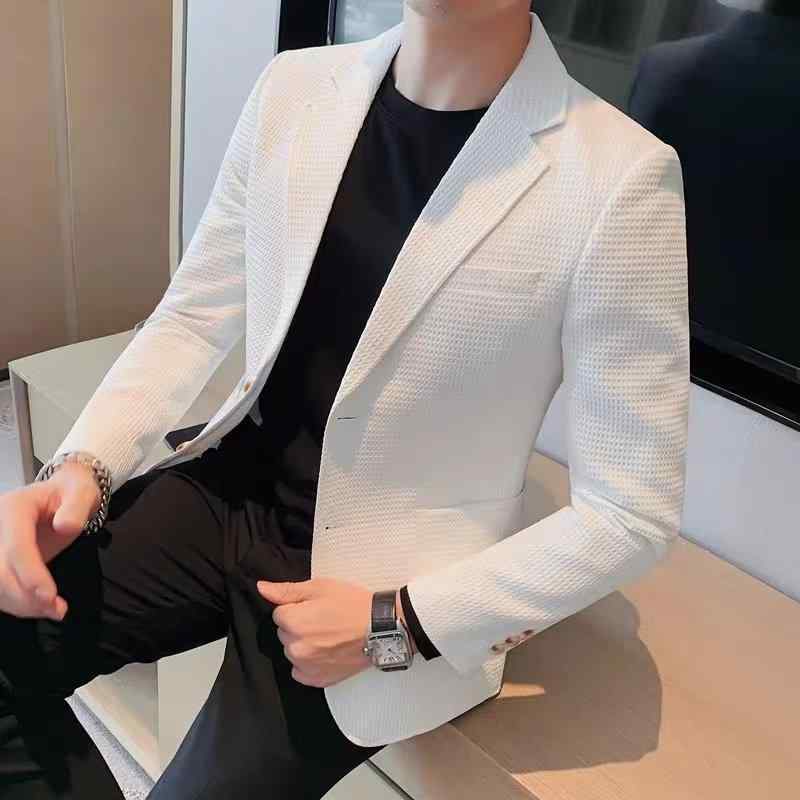 テーラードジャケット メンズ 男性用 韓国ファッション きれいめカジュアル 大人カジュアル ゆったり オーバーサイズ トレンド おしゃれ 秋冬 シングルブレスト 2つボタン 無地 ポリエステル 形態安定 ビジネス オフィス カジュアル 普段使い
