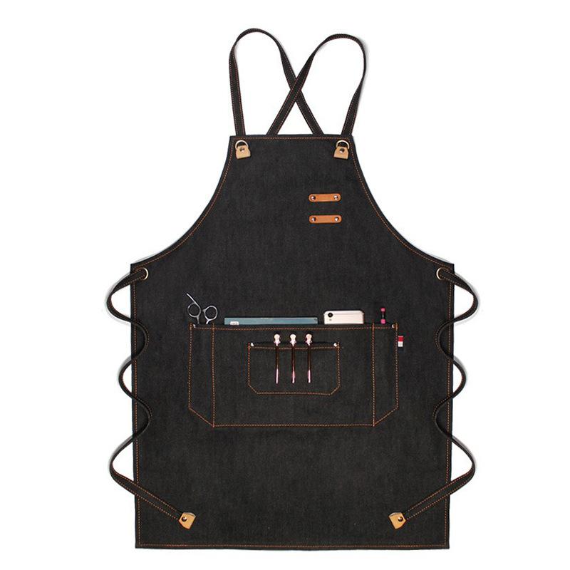 エプロン 男性 女性 デニム 作業用 ワークエプロン カフェ 美容師 料理 調理 BBQ ガーデニング おしゃれ シンプル 無地 防汚 汚れ防止 ユニセックス 大人 4,175円