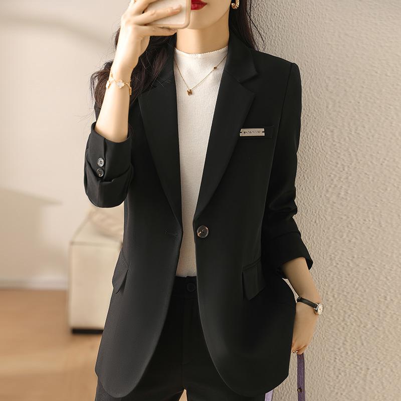 セットアップ レディース 女性用 高級感 大人 エレガント 上品 韓国風 おしゃれ オフィス ビジネス 通勤 フォーマル テーラードジャケット ショート丈 パンツスーツ 2点セット|花りぼん