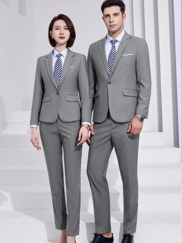 スーツ 男女兼用 長袖 オールシーズン フォーマル ビジネス リクルート 面接 会社 事務服 制服 オフィス 通勤 2点セット 3点セット ジャケット パンツ シャツ｜花りぼん
