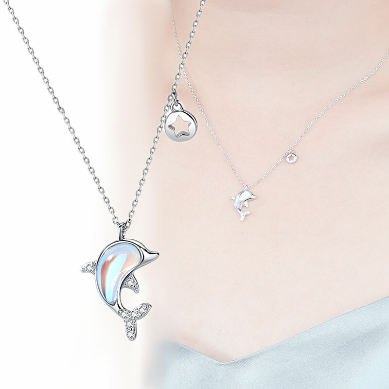 楽天市場】ネックレス レディース SV925 大人 イルカ ドルフィン