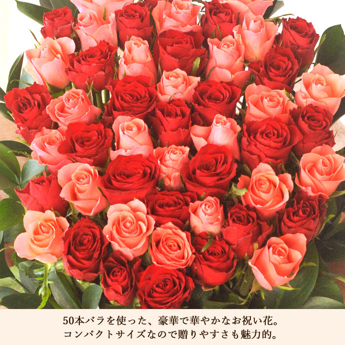 あす楽 おしゃれにバラのスタンド花 お祝い バラ50本エレガントスタンド ピンクレッドバラ 50本 生花 送料無料 即日発送 法人 ビジネス お祝い 御 祝 誕生日 開店祝い 開業祝い 開院祝い 発表会 展示会 コンサート 賀寿 長寿祝い フラワーギフト 贈り物 Fkaa septicin Com