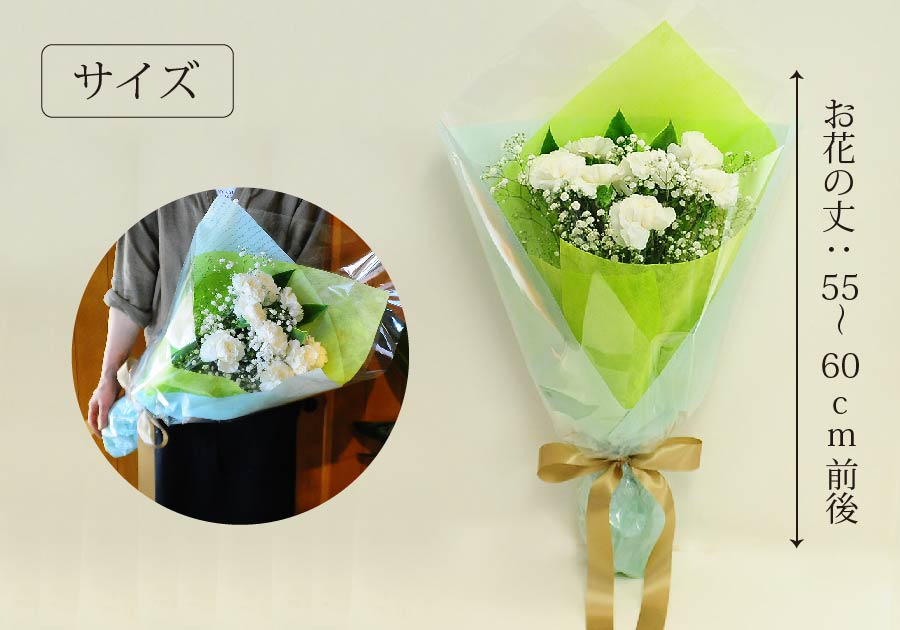 白 カーネーション ブラン10 ブーケ 即日発送 白いカーネーション10本とカスミ草の花束 花束 送料無料 Sale 56 Off 花束