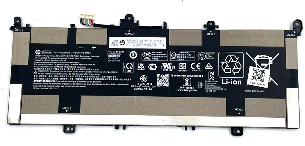 新品 完全無欠 HP Chromebook x360 13c Elite C1030 内蔵蓄電池 7.7V 50.97Wh  DK04XL HSTNN-DB9W  バッテリ容器に並べる