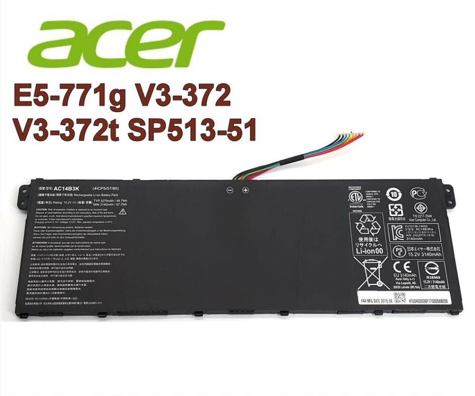 新品 完全無欠 Acer Aspire E3-111 E3-112 Chromebook CB3 CB5 TravelMate B115-M Gateway NE511内蔵蓄電池 15.2V 49.7Wh AC14B3K AC14B8K