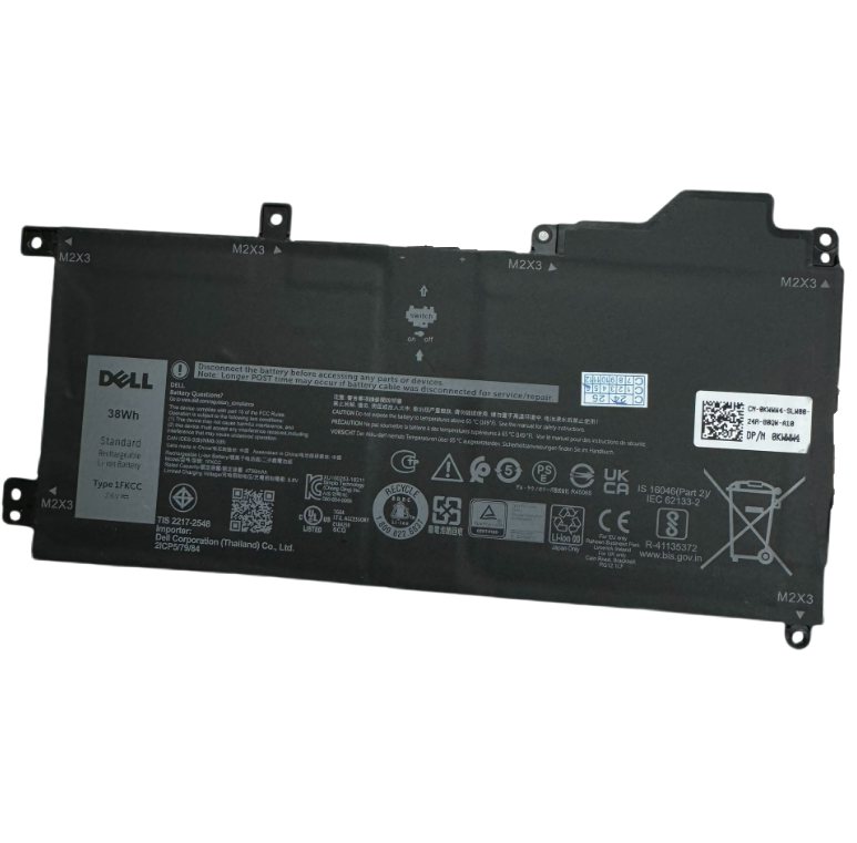 新品 Dell Latitude 7200 7210 2-インチ-1 内蔵バッテリ容器に並べる 7.6V 38WH  1FKCC T5H6P 9NTKM