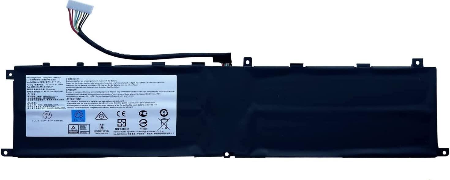 新品 純正 MSI GS65 GS75 P65 P75 PS63 WS75 GS65 Stealth 9SG MS-16Q2 内蔵バッテリー BTY-M6L