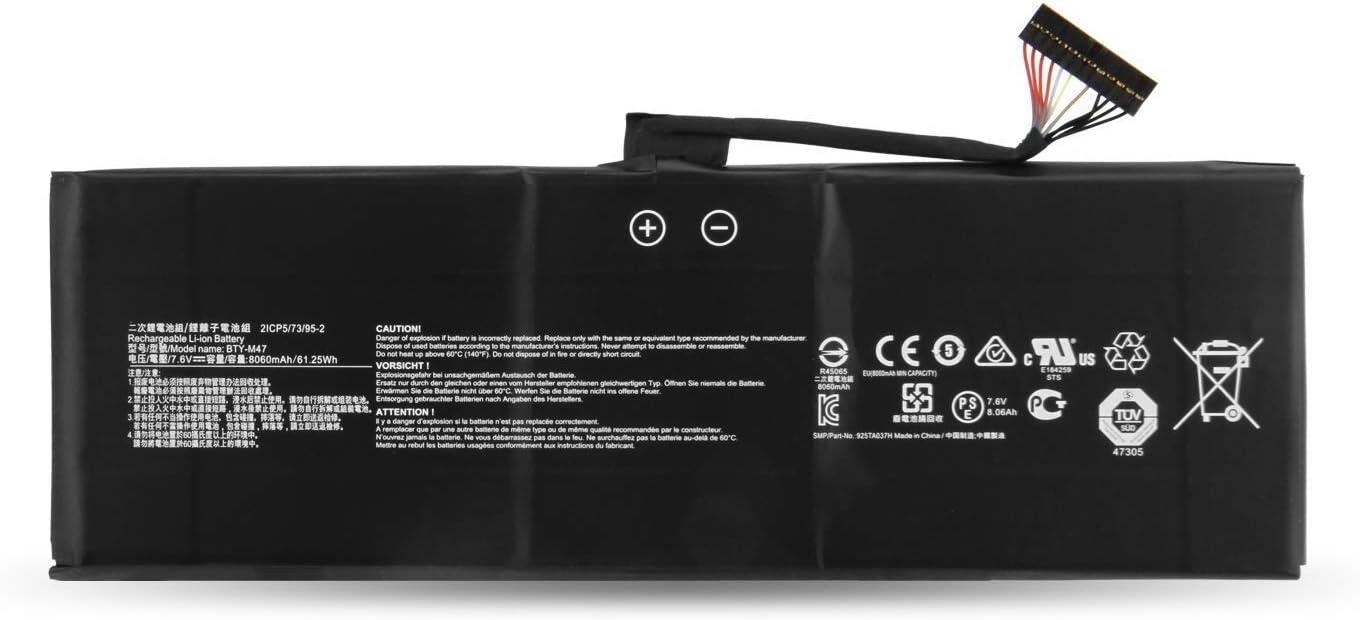 完全無欠 MSI GS40 GS43VR  乾電池容器に並べる  BTY-M47 8.7V 61.25Wh BTY-M6J