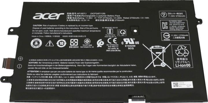 完全無欠 Acer Swift 7 空想科学小説714-52T-A76Y 蓄電池容器に並べる  AP18D7J 11.55V 31.9WH