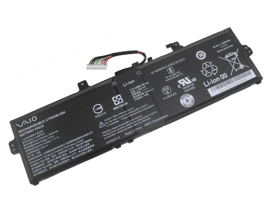 完全無欠 VAIO バイオ S13 VJS135 F14 F16 つづき物  蓄電池風呂敷き包み VJ8BPS61 7.7V 51Wh