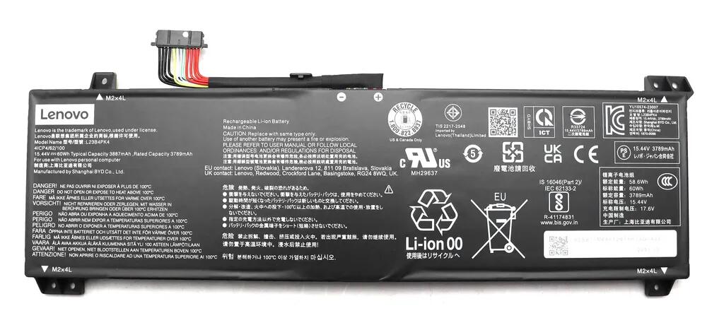 完全無欠新品 Lenovo LOQ 15IRX9  用 蓄電池 L23B4PK4 L23D4PK4 L23M4PK4