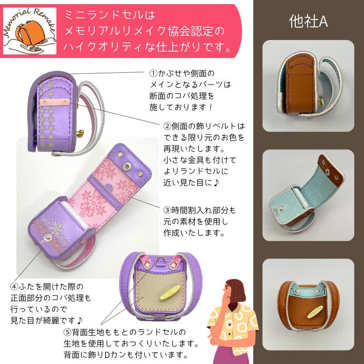 往復送料無料よりもお得♪】ランドセルリメイク 二つ折り財布の選べる5