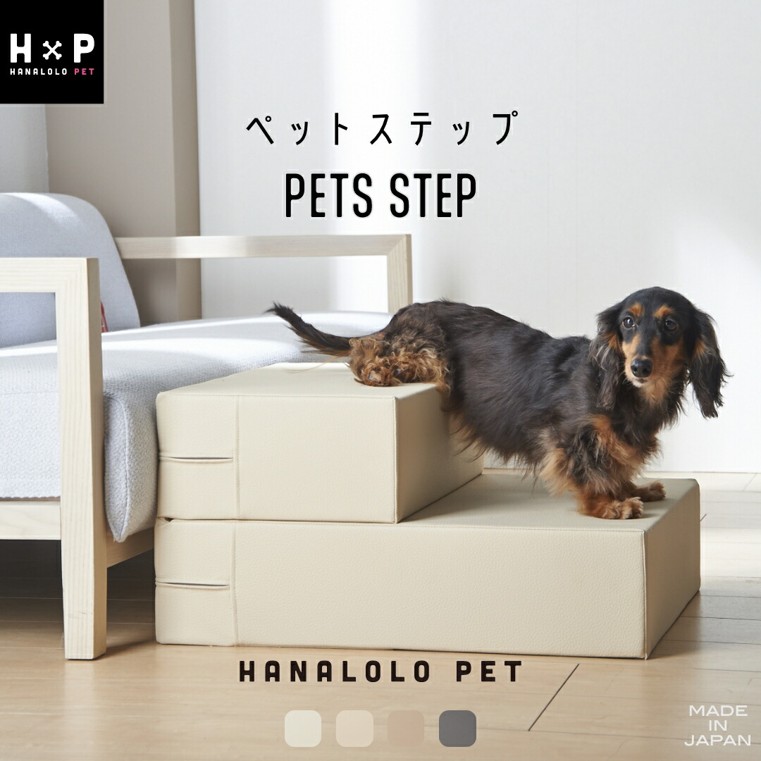 【19日最大30%OFF】ペットステップ ドッグステップ レザー 全4色 階段 2段 ステップ 送料無料 日本製 高齢犬 老犬 介護用品 犬用スロープ 段差解消 滑り止め ケガ防止 踏み台 ペット用品