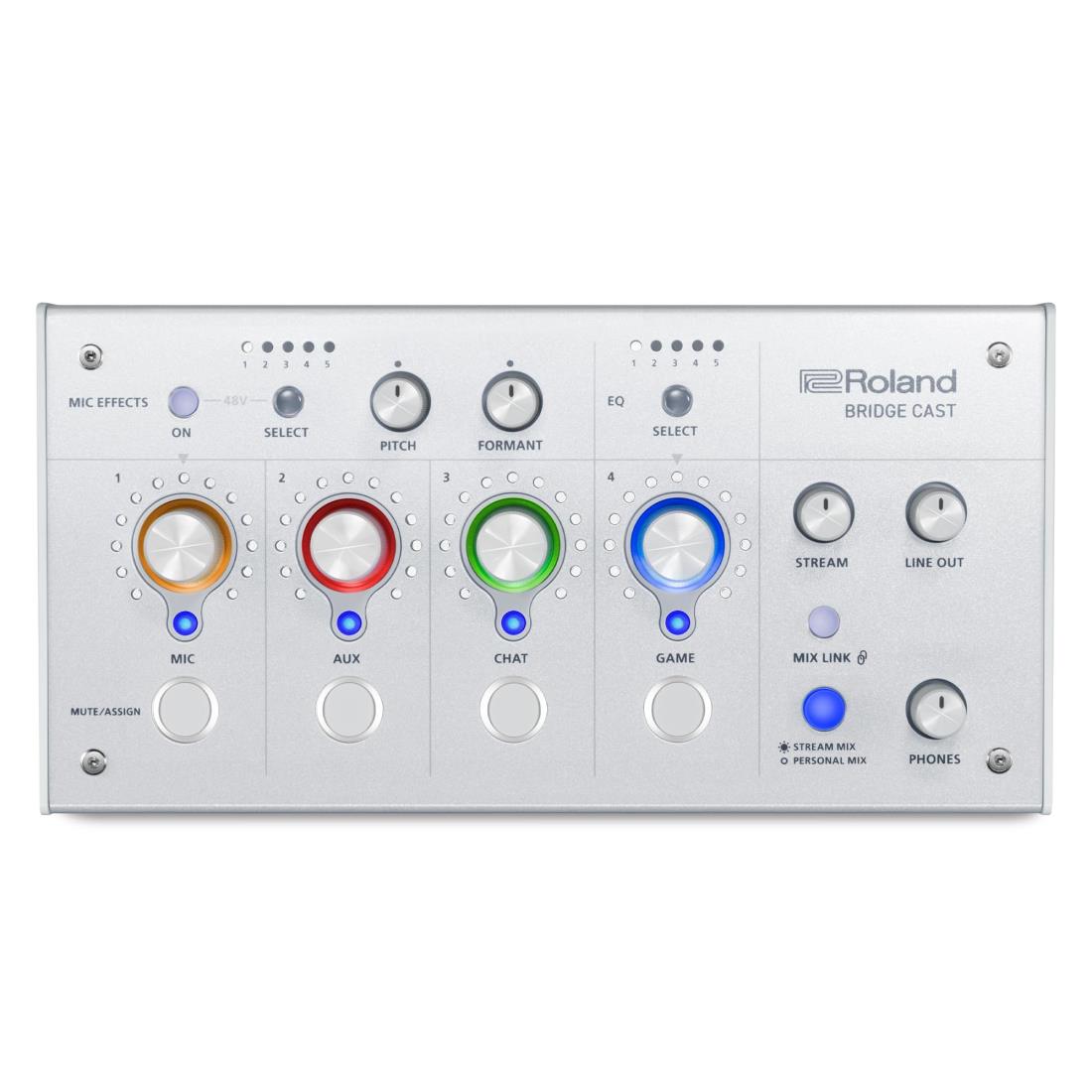 ローランド Roland BRIDGE CAST/ゲーミングDACアンプ/オーディオインターフェース/配信/ゲーミングミキサー/オーディオミキサー/Mac/Windows/ブリッジキャスト/アイスホワイト/Ice White