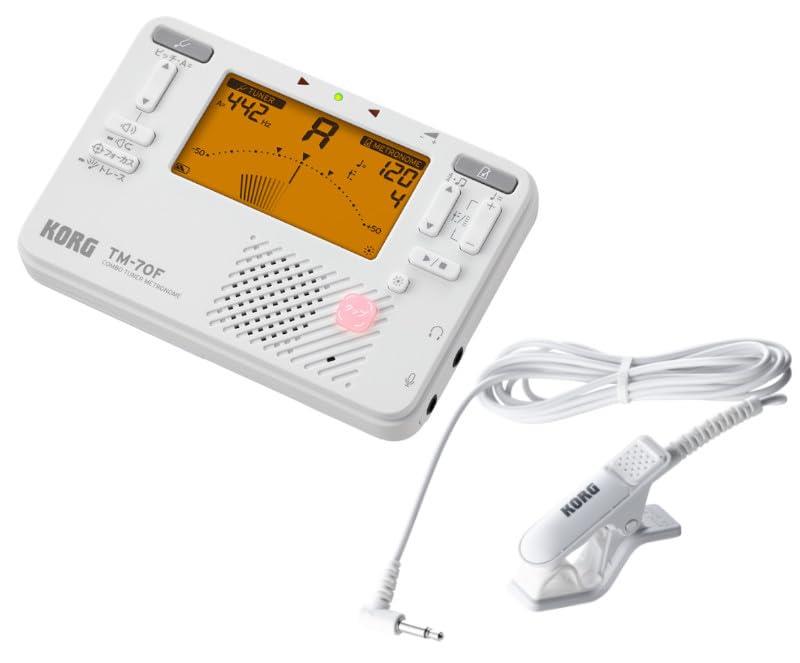 コルグ チューナー メトロノーム TM-70F WH + チューナー用マイク CM-400 WH セット ホワイト