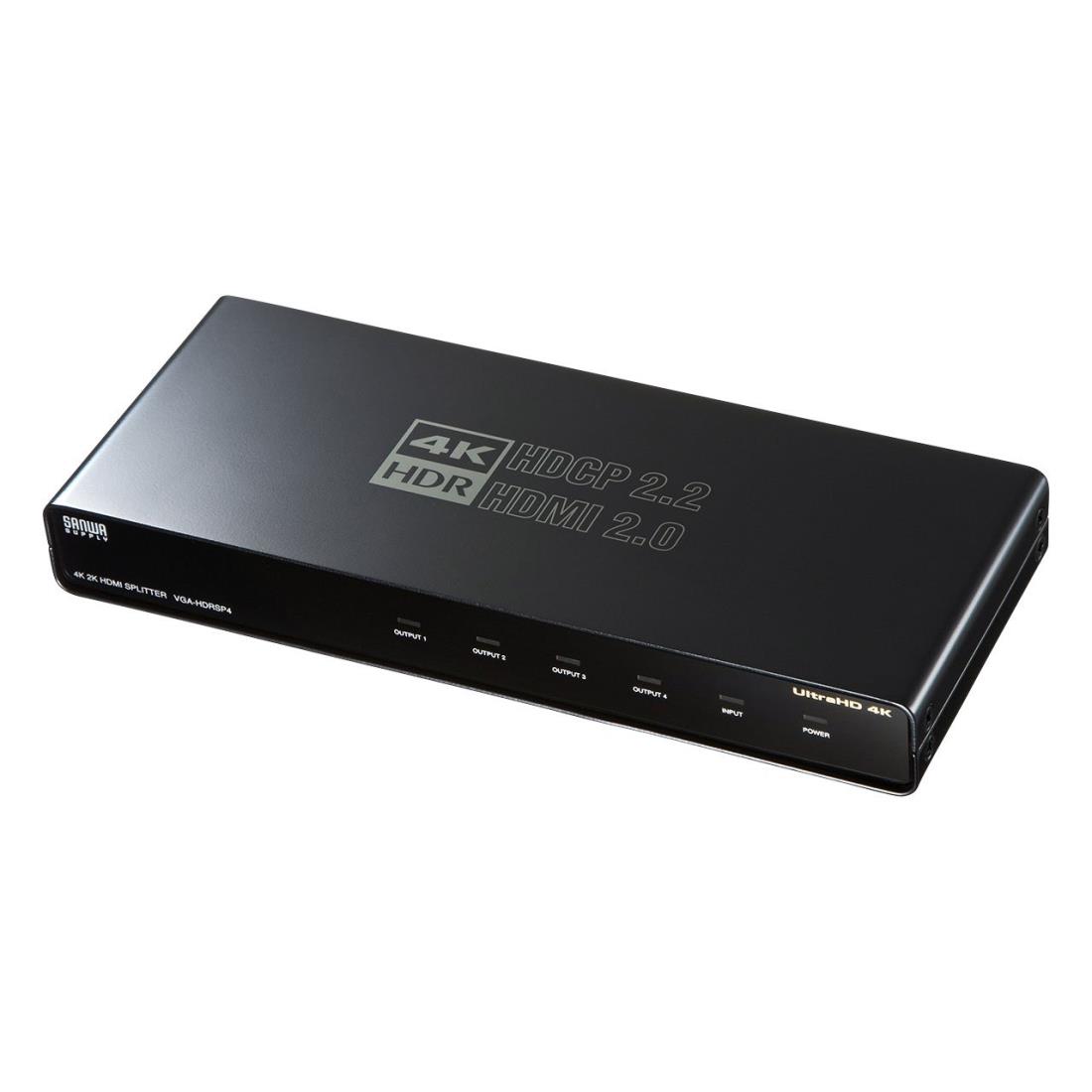 サンワサプライ 4K/60Hz・HDR対応HDMI分配器(4分配)|hanamaru01店