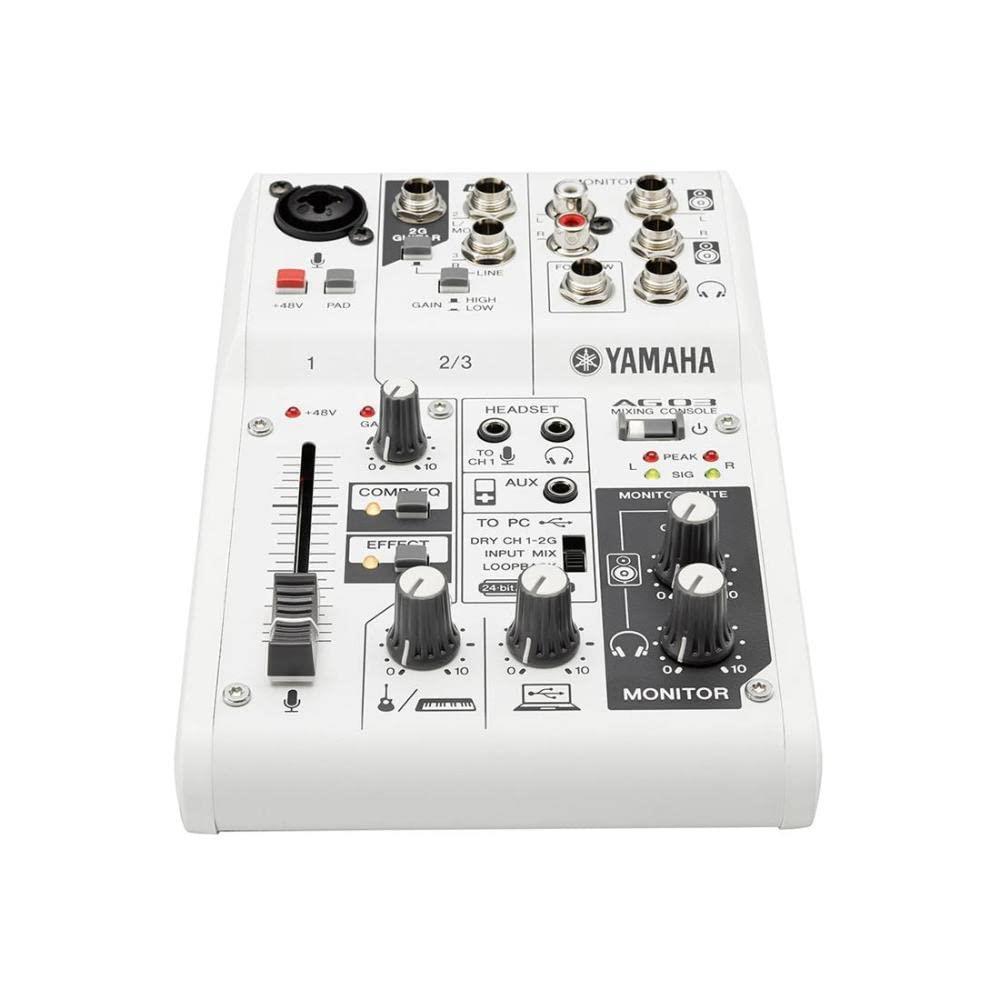 ヤマハ YAMAHA ウェブキャスティングミキサー オーディオインターフェース 3チャンネル AG03 インターネット配信に便利な機能付き 音楽制作アプリケーションCubasis LE対応｜hanamaru01店