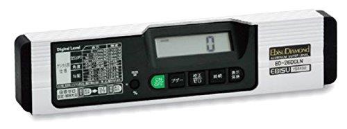 エビス(EBISU) 水平器 デジタルレベル ED-26DGLN デジタル型角度測定用 シルバー 奥行2.6&times;高さ6.05&times;幅26cm｜hanamaru01店