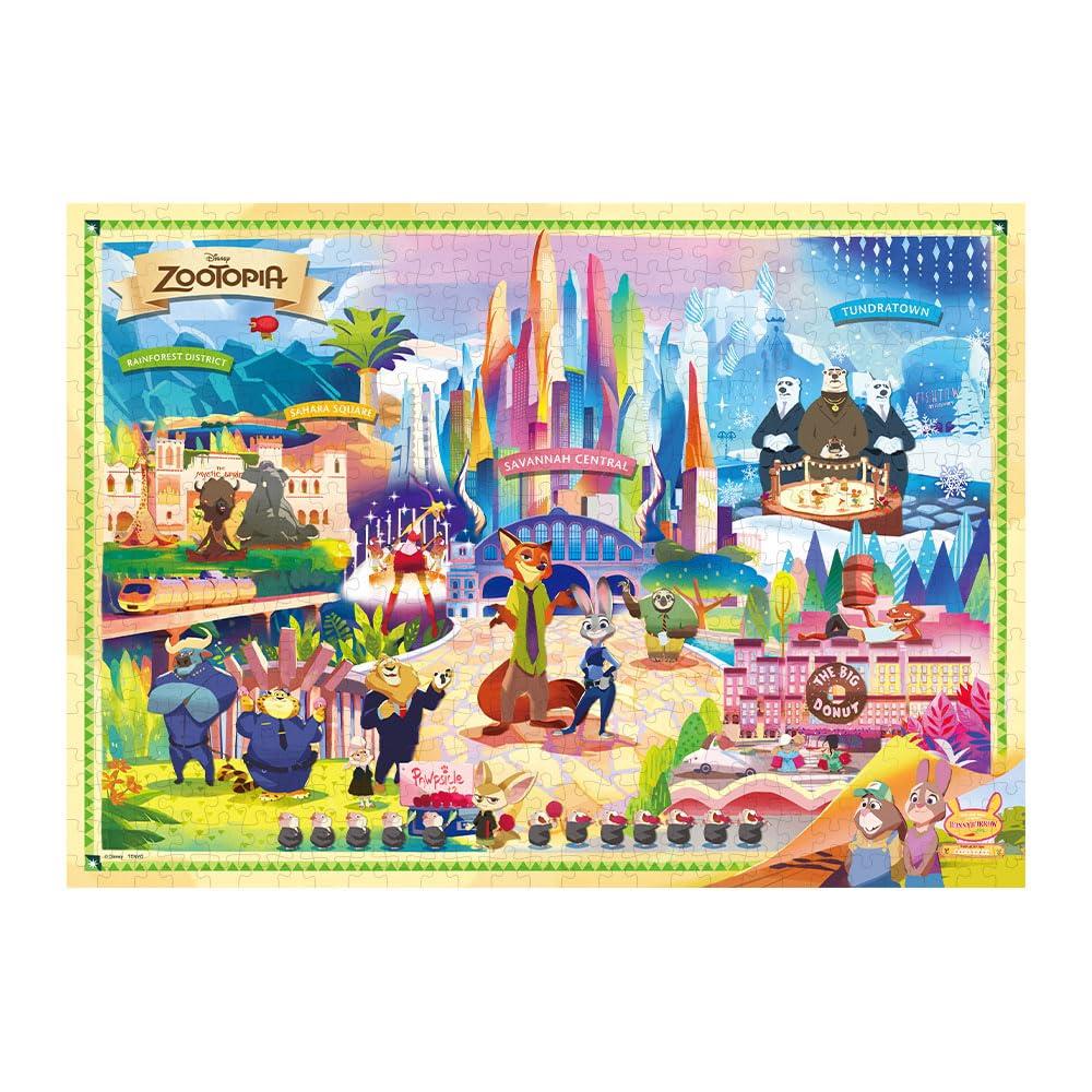 テンヨー(Tenyo) 【日本製】 500ピース ジグソーパズル ディズニー ズートピア ズートピアへようこそ (35x49cm) D-500-645 のり付き ヘラ付き サービスカード付き画像