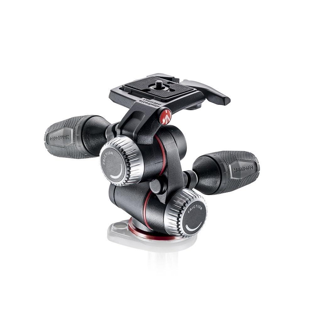 マンフロット(Manfrotto) 3ウェイ雲台 XPRO3ウェイ雲台 クイックリリースプレート付属 最大耐荷重8kg 自重1kg コンパクトに持ち運べるリトラクタブルレバー フリクションコントロール アルミニウム MHXPRO-3W