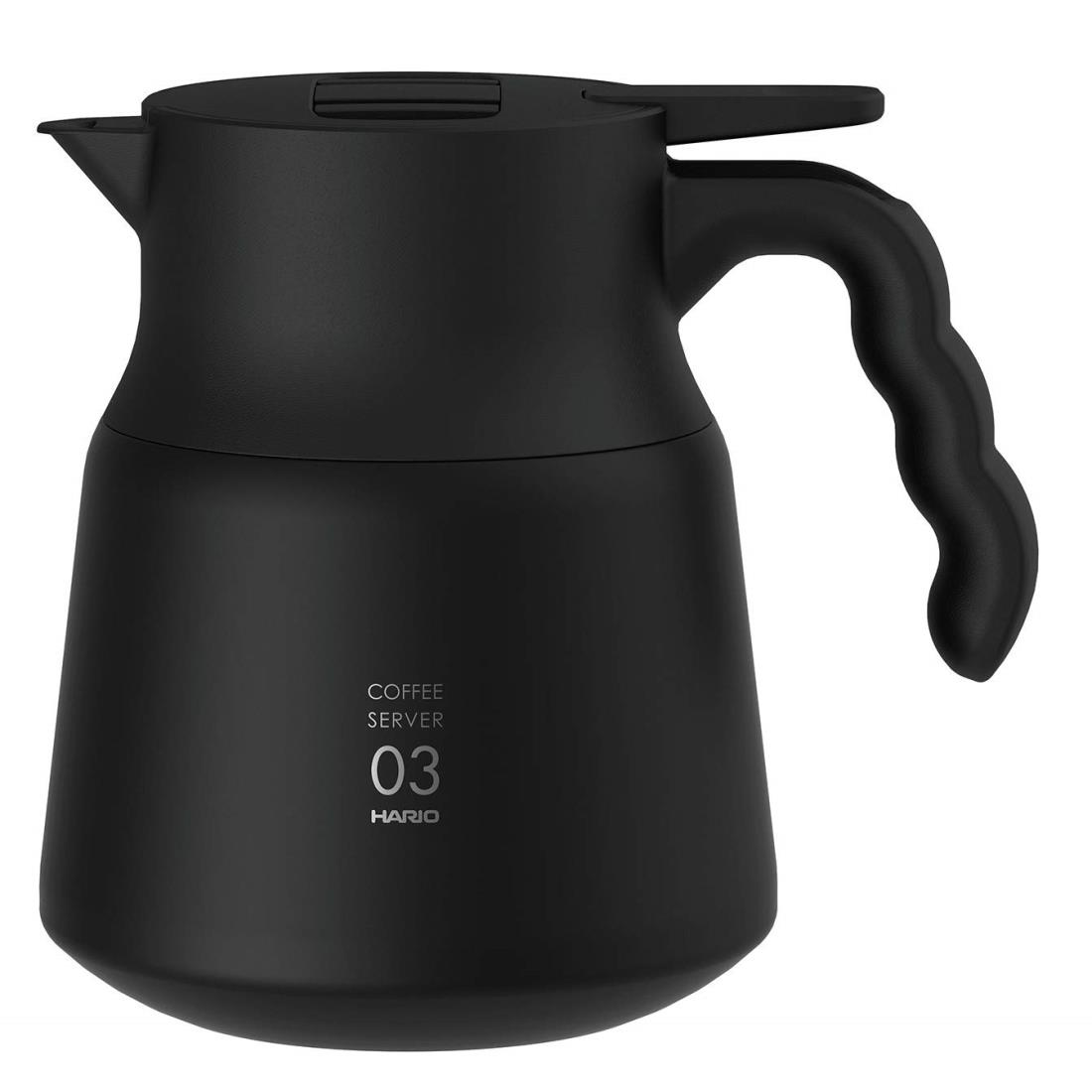 HARIO(ハリオ) Ｖ60 保温ステンレスサーバー PLUS 800 保存可能容量800ml ブラック VHSN-80-B