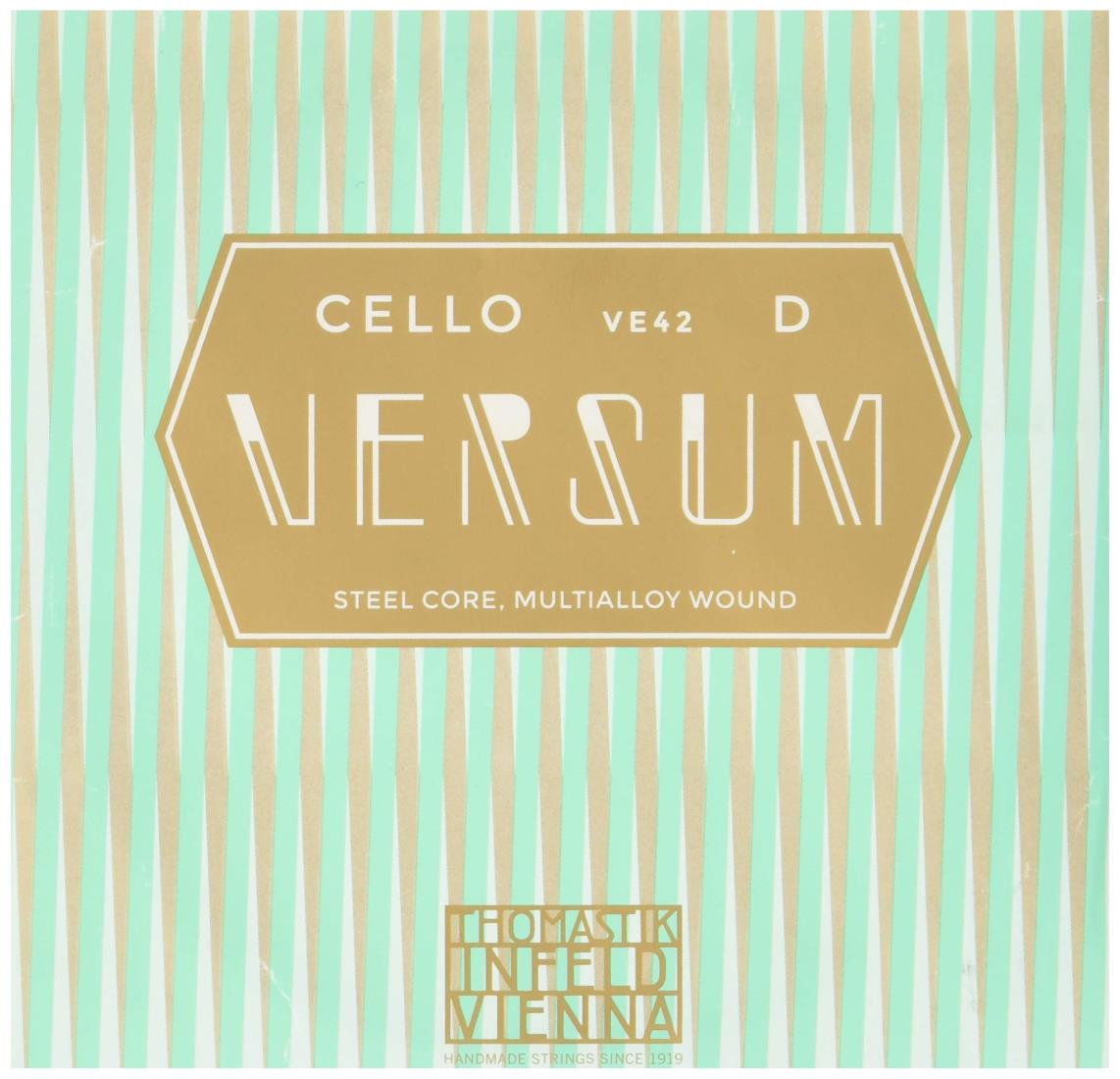 THOMASTIK VERSUM バーサム チェロ弦 D線 スチールコア 4/4 マルチアロイ巻 VE42