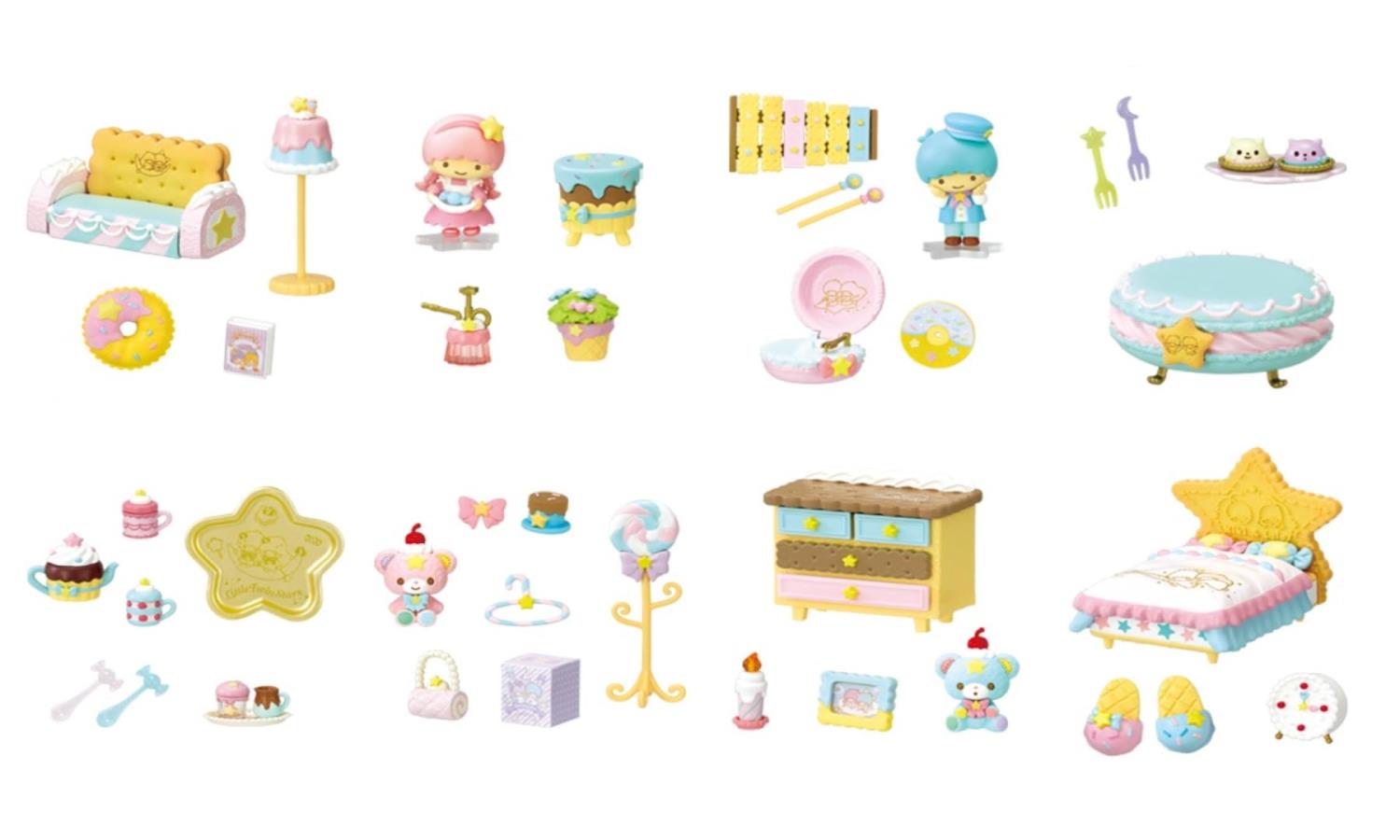リーメント サンリオ LittleTwinStars PASTEL SWEETS ROOM 1BOX 約H115×W70×D50mm PVC&ABS製