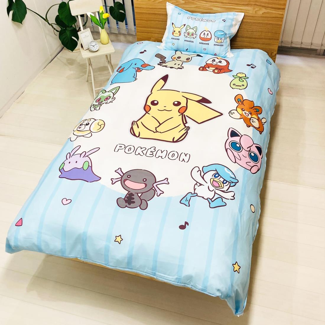 (専用)ポケモン関連シングル一式 Pokemon/ポケモン】 シングル 布団セット 掛け布団 フラット