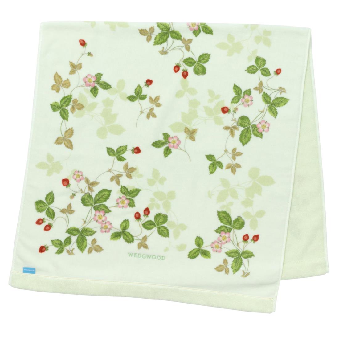 nishikawa 【 西川 】 今治 バスタオル 60X120cm 洗える 綿100％ ウェッジウッド ワイルド ストロベリー やわらか 日本製 グリーン TT13405601画像
