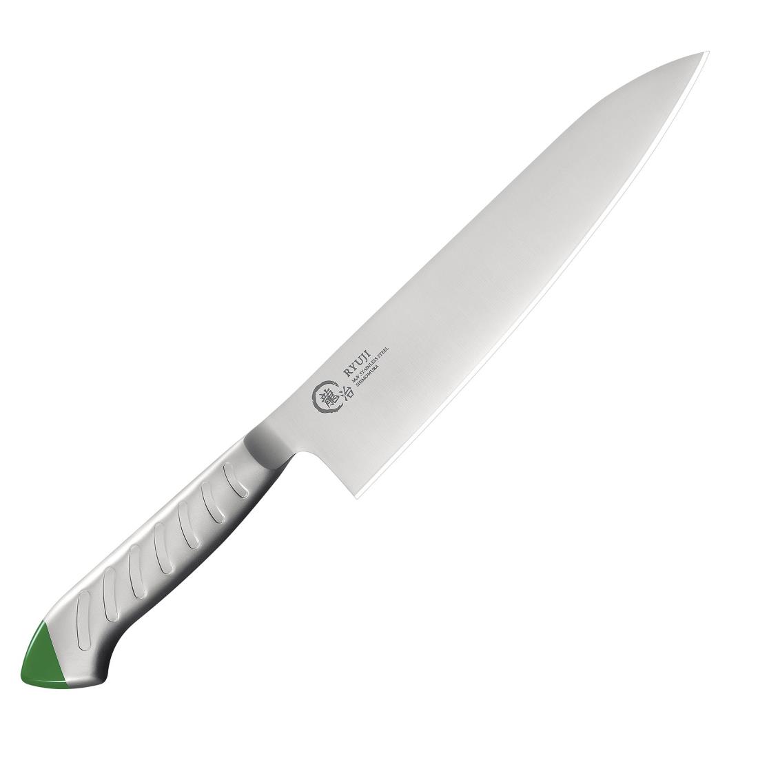 下村工業 日本製 [ 龍治 ステンカラー ] 牛刀 270mm グリーン