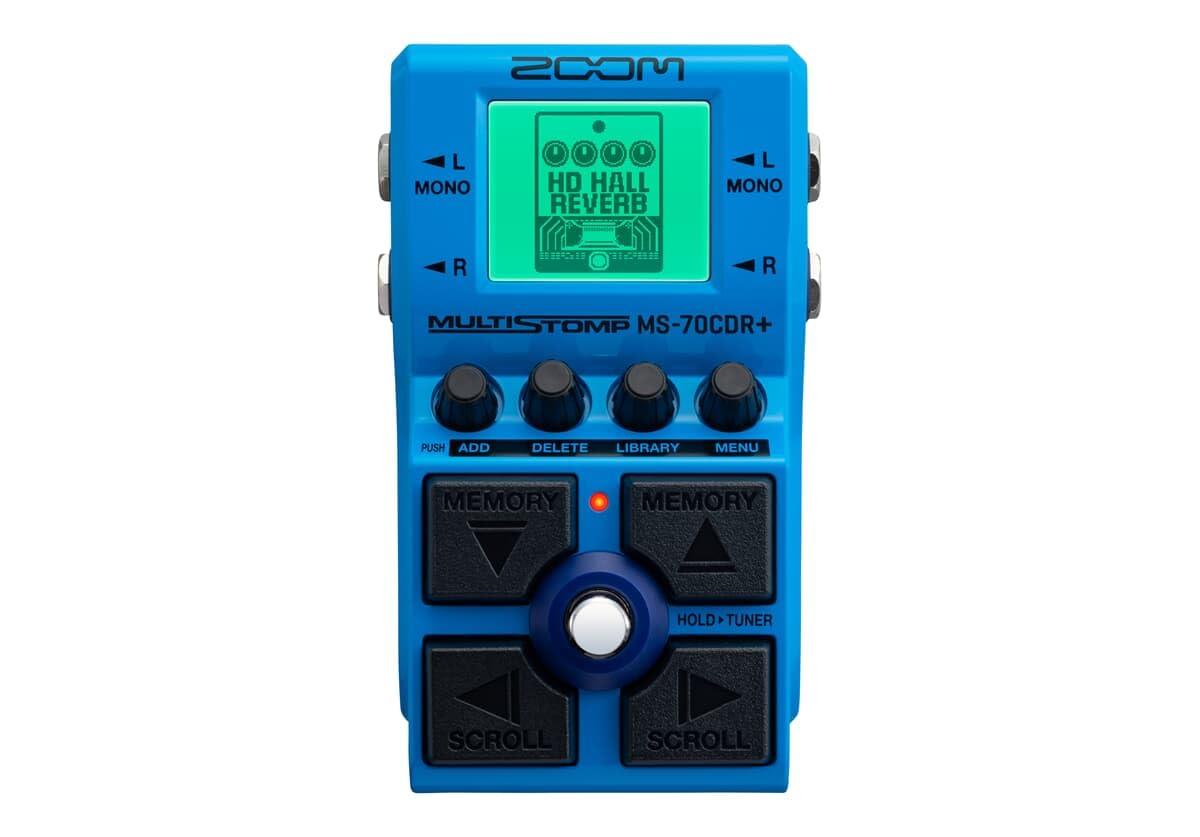 ZOOM ズーム MS-70CDR+ マルチストンプペダル ブルー 青 149種類の空間系エフェクト内蔵 コーラス、ディレイ、リバーブ中心