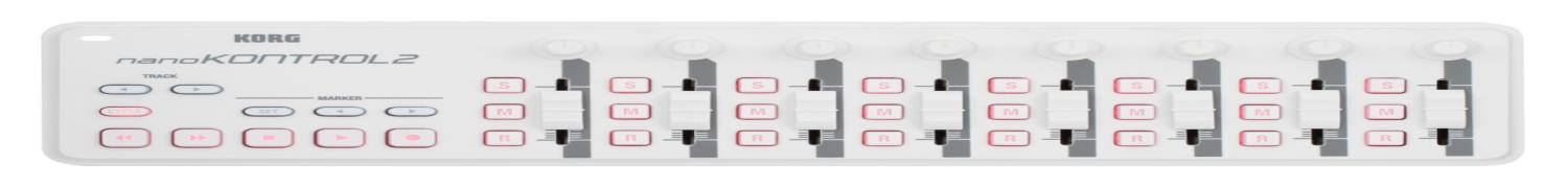 KORG(コルグ) 定番 USB MIDIコントローラー nanoKONTROL2 WH ホワイト 音楽制作 DTM コンパクト設計で持ち運びに最適 すぐに始められるソフトウェアライセンス込み