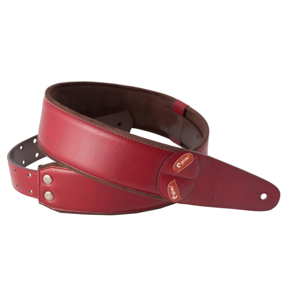 RightOn! STRAPS ギターストラップ 幅 6cm、長さ 95~150cm CHARM レッド