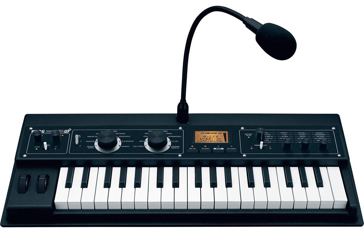 KORG(コルグ) アナログ モデリング シンセサイザー ボコーダー キーボード microKORG XL+ コンパクト 電池駆動可 37鍵 アダプター マイク付属