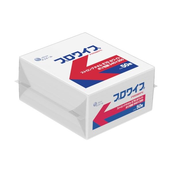 エリエール エリエール プロワイプ ストロングタオルＥ７０ ホワイト ポリ包装 ３４０×３５０ 823616 送料無料
