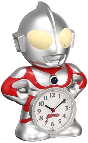 セイコー クロック 目覚まし時計 ウルトラマン キャラクター型 おしゃべり アラーム アナログ JF336A SEIKO シルバー 23 送料無料