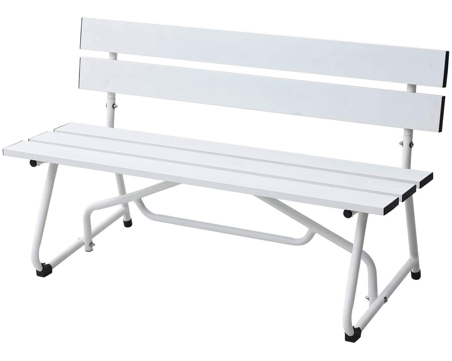 ガーデンマスター(Gardenmaster) アルミガーデンベンチ 幅120&times;奥行53.5&times;高さ69.5cm 屋外 サビに強い 組み立て簡単 ベンチ台 お庭 ベランダ テラス バルコニー ホワイト KAB-1205｜花丸良品堂　店
