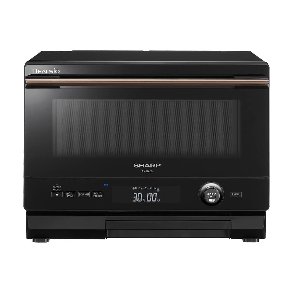 シャープ ウォーターオーブンヘルシオ AX-UA30-B ブラック 幅470×奥行390×高さ340 mm|花丸良品堂 店