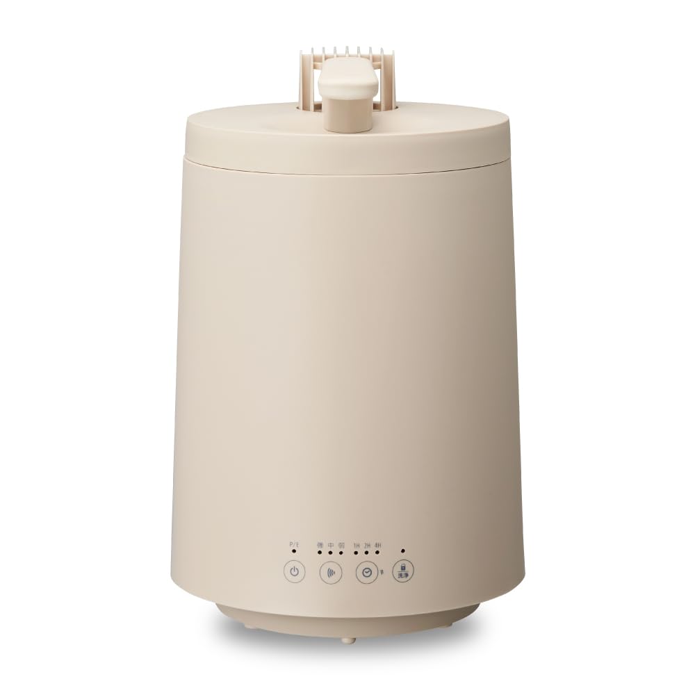 【清潔な蒸気のスチーム加湿器】ドウシシャ 加湿器 スチーム式 容量3L 木造10畳 プレハブ17畳 連続加湿時間5時間 加湿切替3段階 加湿量600ml/h 洗浄モード搭載 カンタン給水 mistone600S ベージュ|花丸良品堂 店