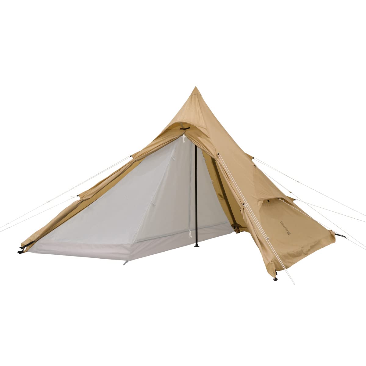 DOD(ディーオーディー) ワンポールテントRX(M)【1~4人用】 スカート付き TCポリコットン タン|花丸良品堂 店